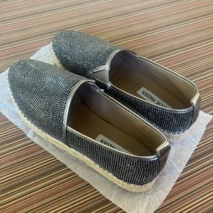 Steve Madden Choppur Metallic Rhinestone Espadrilles